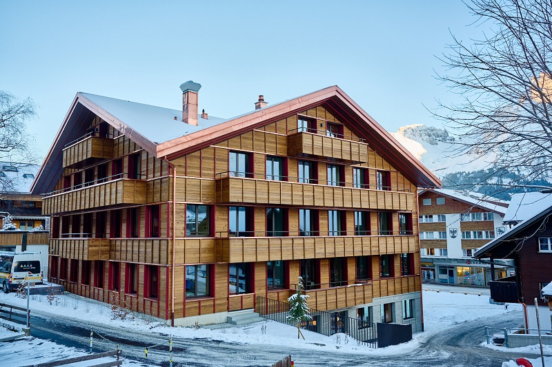 Aparthotel Adelboden in der Mitte vom Dorf