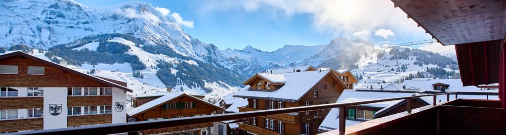 Wunderbarer Ausblick im Aparthotel Adelboden